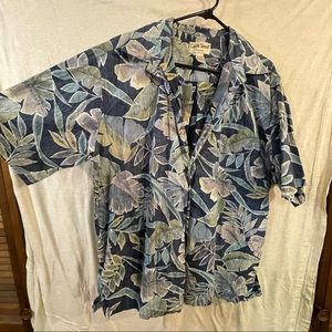 Blue and Green Hawaiian Shirt